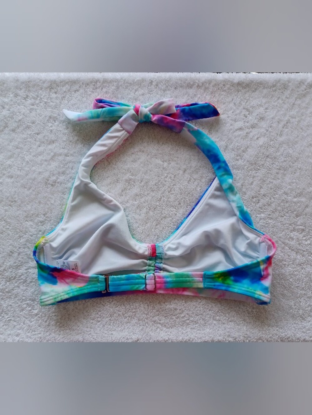 VENUS Heavenly Halter Multi Tie-Dye Bikini Top, Size S - Picture 9 of 14
